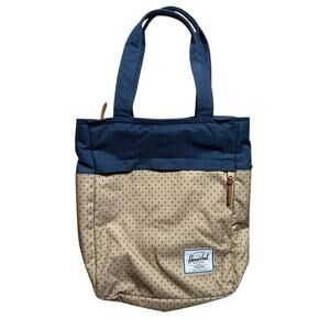 Herschel Bag Vanilla & Blue Shopper Tote Polka Dot Handbag